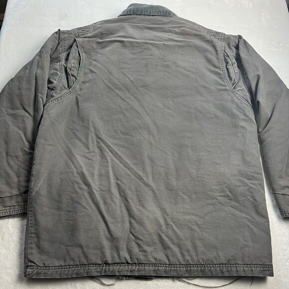 Columbia men's size large gray blanket lined Chore coat jacket Distressed - Picture 2 of 10